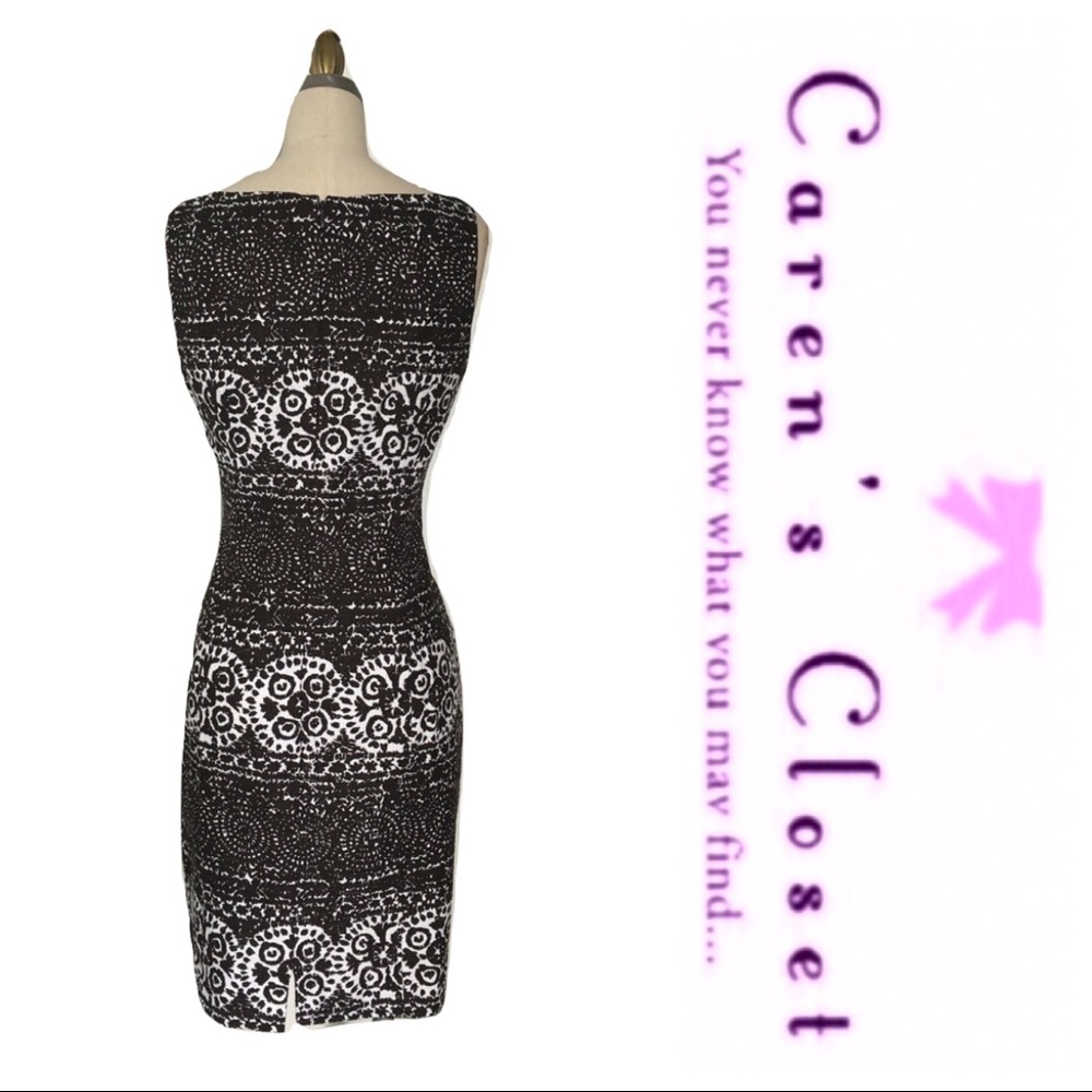 Ralph Lauren Brown & White Kaleidoscope Dress - Picture 4 of 7